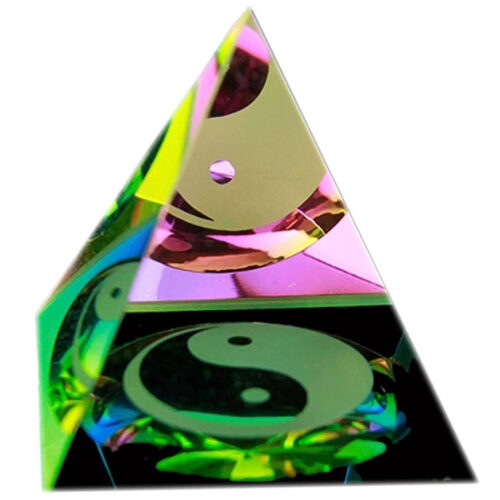 RCW Crystal Rainbow Pyramid Vastu Money Wealth Luck Charm Enhance Prosperity (4 CM)