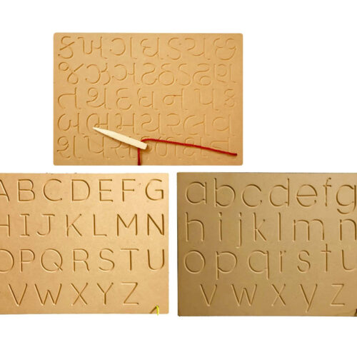 Wooden Tracing Board Capital, Small, Gujarati Ka Kha (Set of 3)